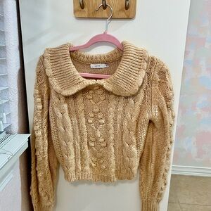 Lush Cable Knit Sweater in Cream